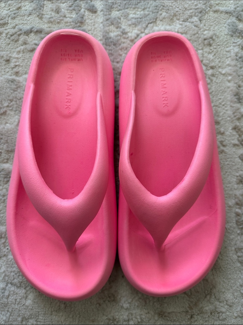Primark Women Bright Pink Foam Flip Flops